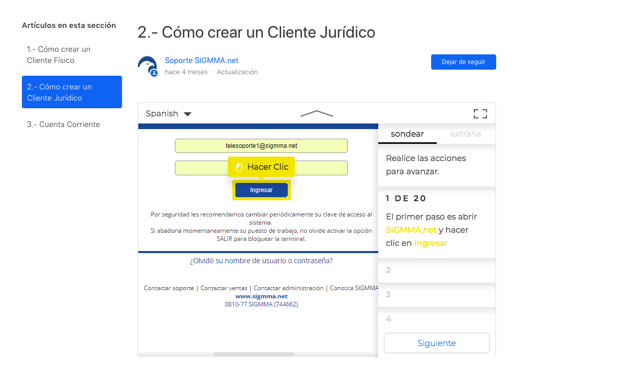 Tutoriales interactivos - SIGMMA.net - Capacitaciones - Academia