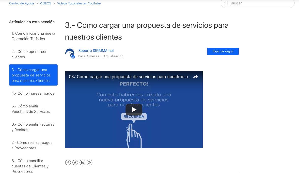 Videos - Capacitaciones SIGMMA.net