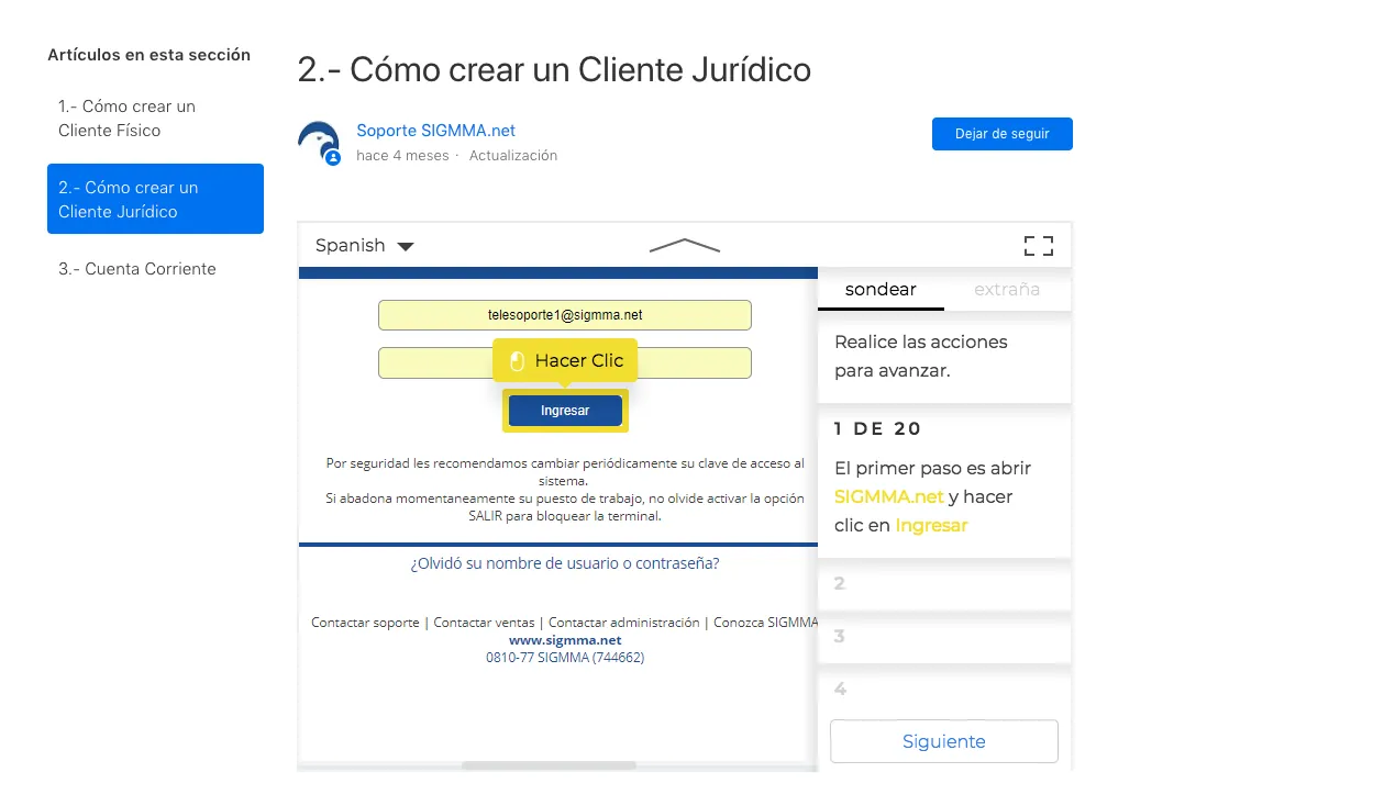 Tutoriales interactivos - SIGMMA.net - Capacitaciones - Academia